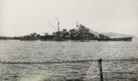 1944年5月為阿號作戰在塔威塔威島海域進行訓練的摩耶