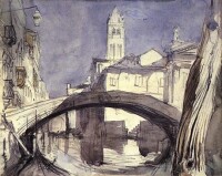 拉斯金畫作—《威尼斯石橋》