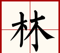 “林”書寫演示