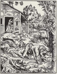 1512年木版畫“狼人的襲擊”（老盧卡斯·克拉納赫 作）