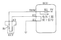 圖4 冷卻液溫度感測器電路原理