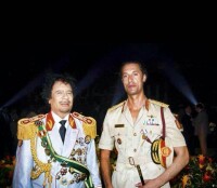 利比亞前領導人卡扎菲及其接班人穆塔西姆出席九月革命40周年慶典