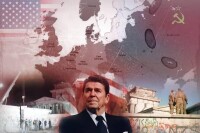 美國總統里根在柏林牆前演講（1987年）