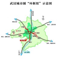武漢城市圈“環樞紐”示意圖