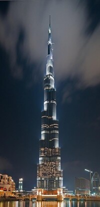 世界最高建築迪拜塔完工