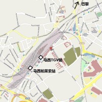 馬西TGV站線路圖