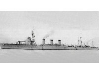 1922年4月下旬竣工交接的長良號輕巡洋艦，攝於佐世保軍港