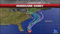 颶風“桑迪”數值預報路徑圖