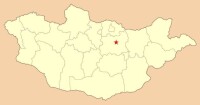 蒙古國直轄市分布圖