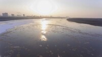 冬季黃河流凌景觀