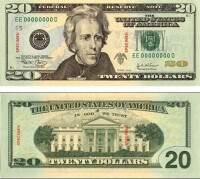 最新版20美元紙幣正面就是:安德魯·傑克遜