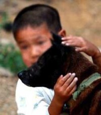 柳州市郊牛車坪村6歲艾滋孤兒阿龍