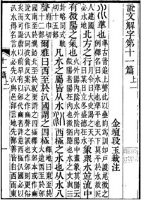 《說文解字注》中的“水”字