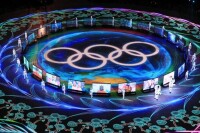 圖為平昌冬奧會閉幕式上的“北京八分鐘”表演。
