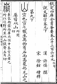 《說文解字》中的“山”字