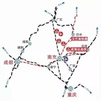 漢巴南高速鐵路規劃圖