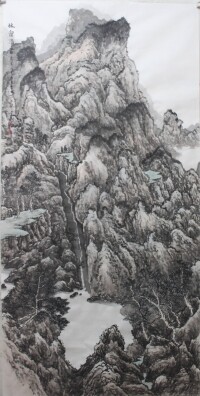 國畫家李彬山水畫作品