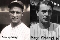 Gary Cooper與原型Lou Gehrig