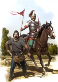 西哥特人的騎兵與弓箭手