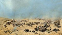 俄徠國油畫1873希瓦汗國之遠征
