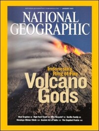 美國《國家地理》1月封面的默拉皮火山