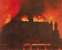 燃燒中的德國國會大廈