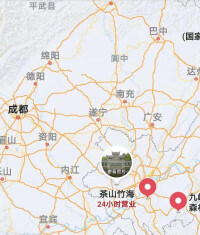 重慶茶山竹海國家森林公園路線圖