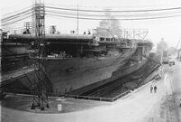 1941年大黃蜂號建造中