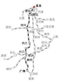 京廣鐵路線路走向