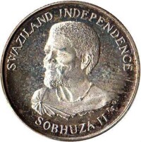史瓦濟蘭硬幣上,索布扎二世的頭像
