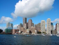 美國東北部歷史名城波士頓的天際線。