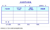 製造費用分配表