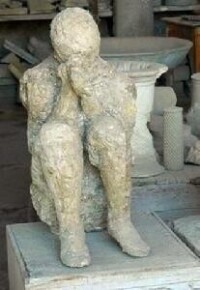 義大利-龐培古城廢墟中的人體遺骸