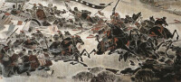 西漢與匈奴漠北之戰油畫