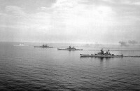 1954年6月7日，4艘戰列艦在朝鮮