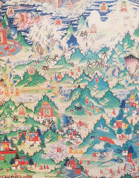清代 《藏民族起源圖》唐卡