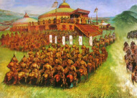 蒙古鐵騎在歐洲（內蒙古成吉思汗廟壁畫）