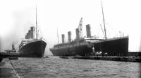 奧林匹克號（左）與泰坦尼克號（右）
