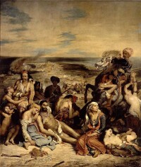 徠希奧島的屠殺，1824年繪