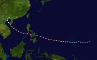 2013年第30號颱風“海燕”路徑圖