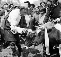 1959年，將農奴主的牲畜分給農民