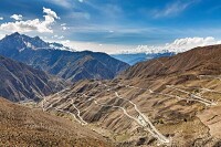 川藏公路鳥瞰圖