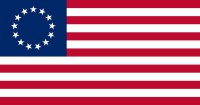 1777年正式使用的美國國旗(13星)