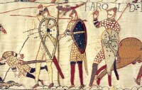 哈羅德（圖右拔箭者）在黑斯廷斯戰役中陣亡