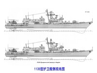 1135型護衛艦側視線圖