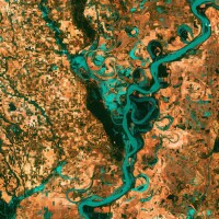 堪薩斯州的密西西比河衛星地圖