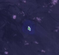南沙群島道明群礁南鑰島衛星圖