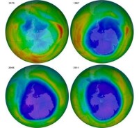 往年南極臭氧層空洞變化圖