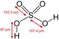 硫酸的結構式及鍵長