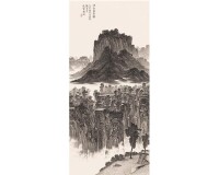 深山崖居圖